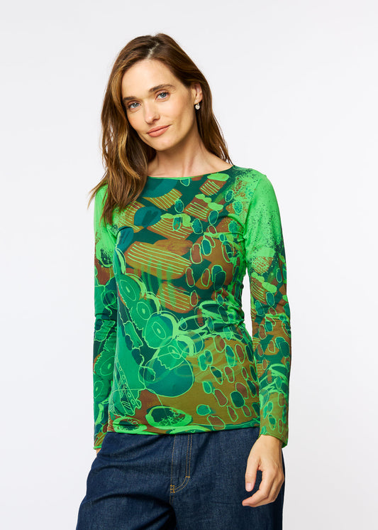 Curious Coral Raw Edge Second Skin Top - In Stock