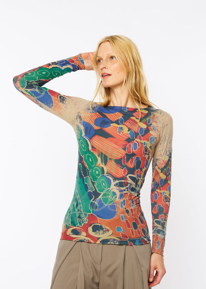 Curious Coral Raw Edge Second Skin Top
