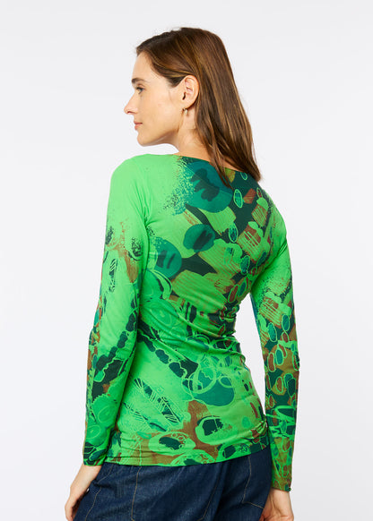 Curious Coral Raw Edge Second Skin Top