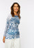 Spotted Garden Raw Edge Second Skin Top