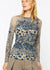 Spotted Garden Raw Edge Second Skin Top