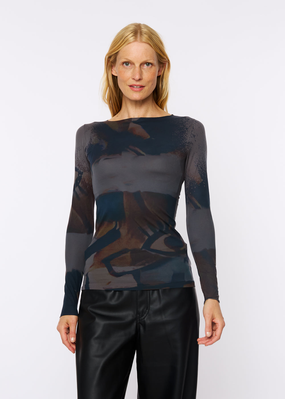 Peekaboo Raw Edge Second Skin Top