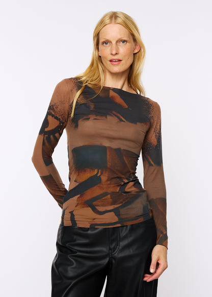 Peekaboo Raw Edge Second Skin Top