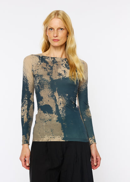 Stormy Raw Edge Second Skin Top