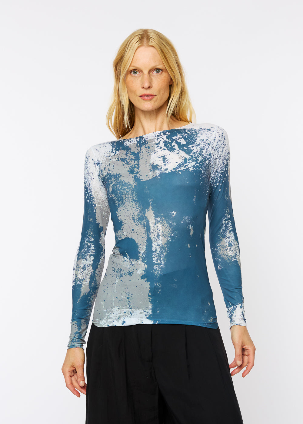 Stormy Raw Edge Second Skin Top