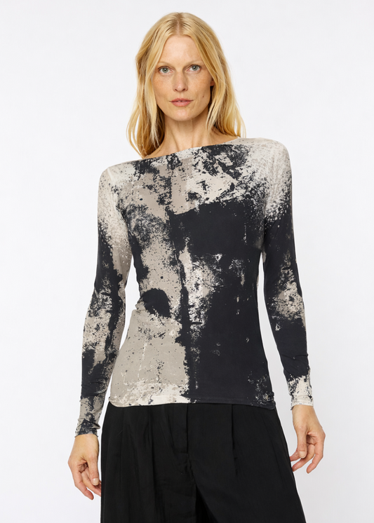 Stormy Raw Edge Second Skin Top