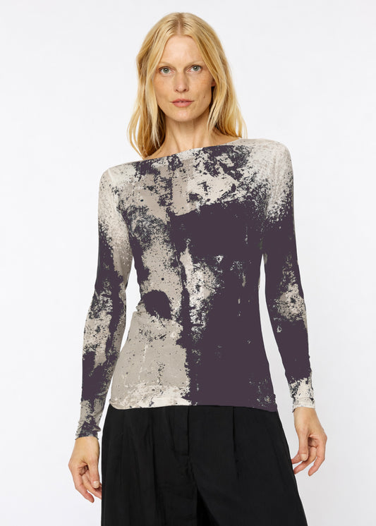 Stormy Raw Edge Second Skin Top