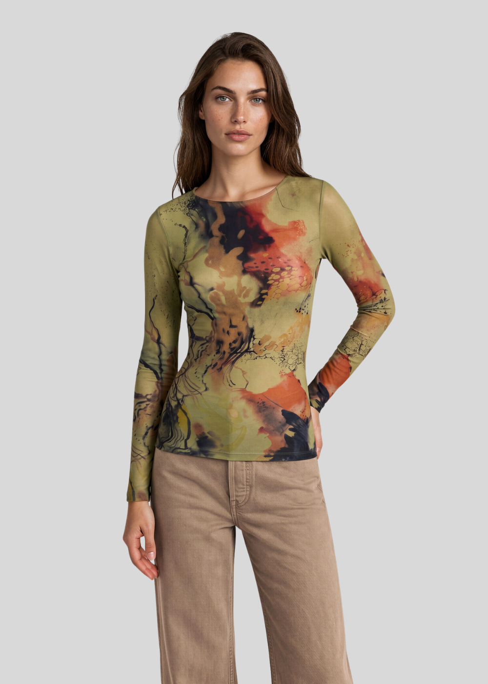 Renaissance Raw Edge Second Skin Top