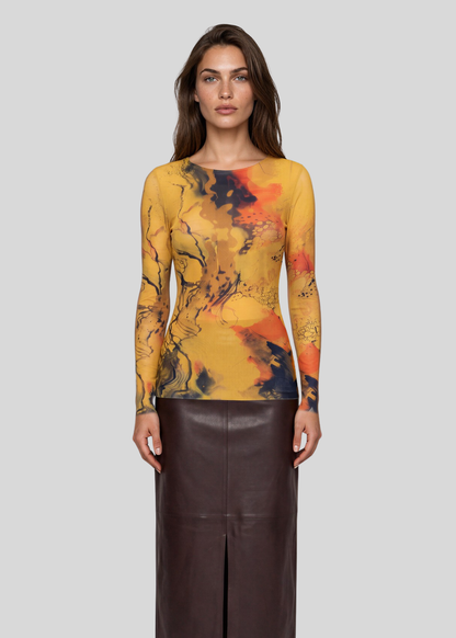 Renaissance Raw Edge Second Skin Top