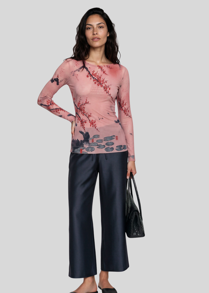 Sakura Raw Edge Second Skin Top