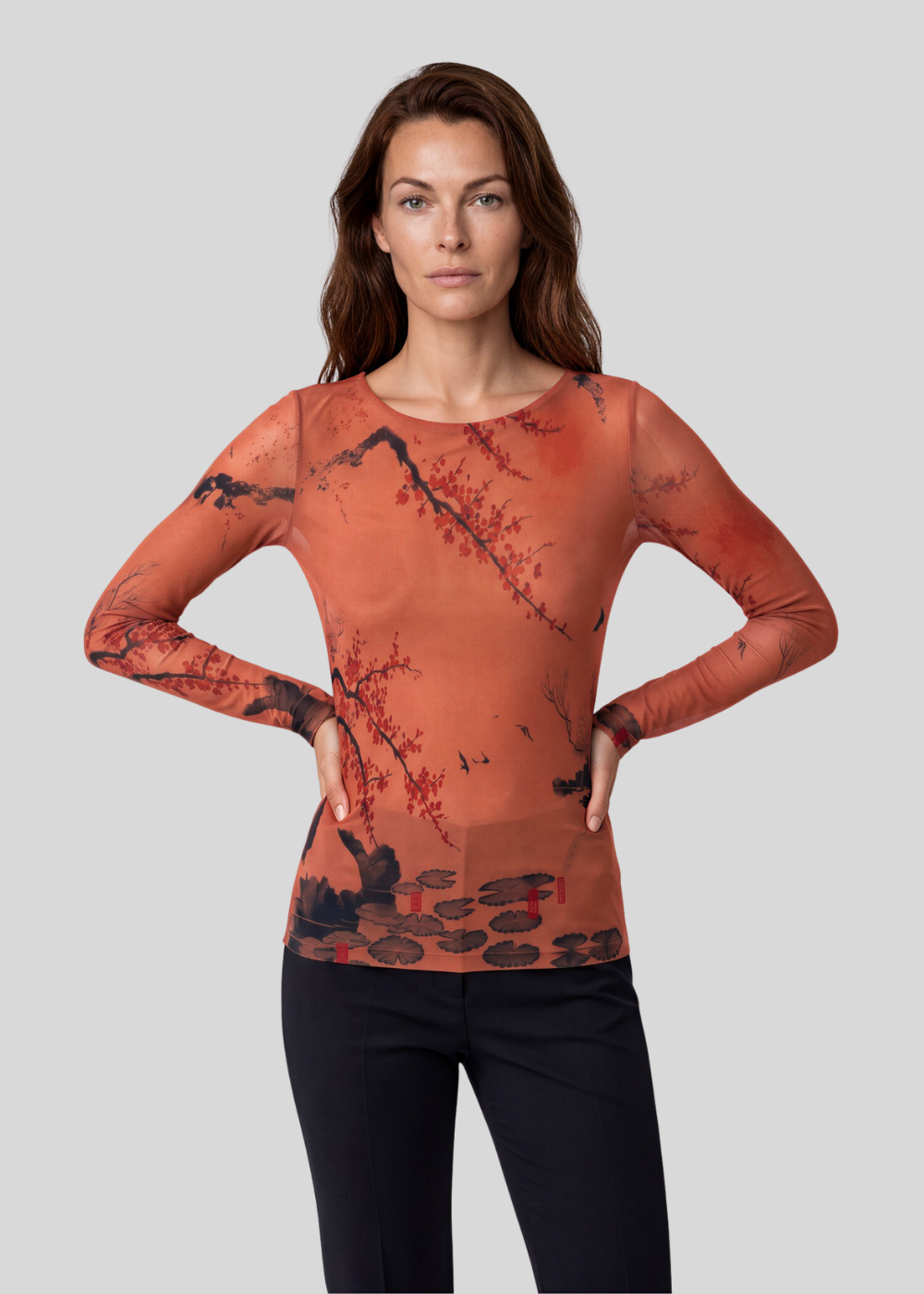 Sakura Raw Edge Second Skin Top