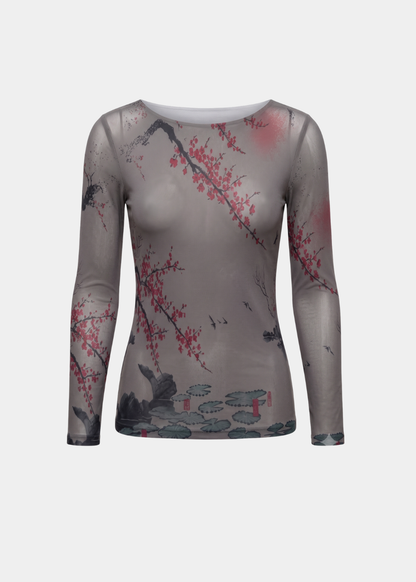 Sakura Raw Edge Second Skin Top