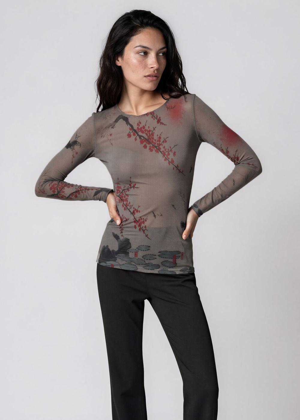 Sakura Raw Edge Second Skin Top
