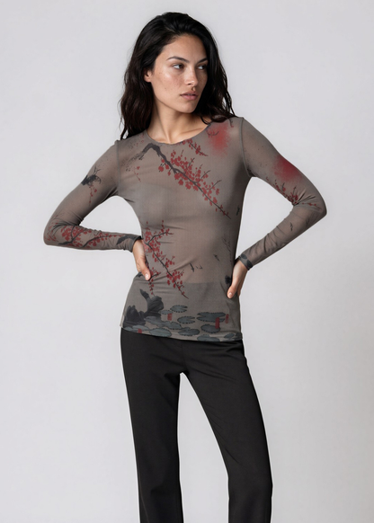 Sakura Raw Edge Second Skin Top