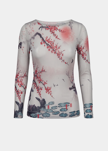 Sakura Raw Edge Second Skin Top