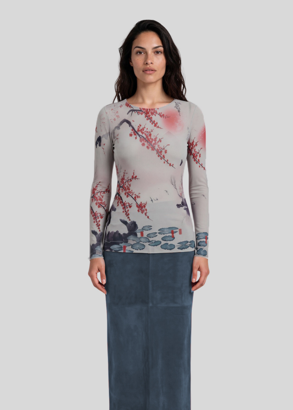 Sakura Raw Edge Second Skin Top