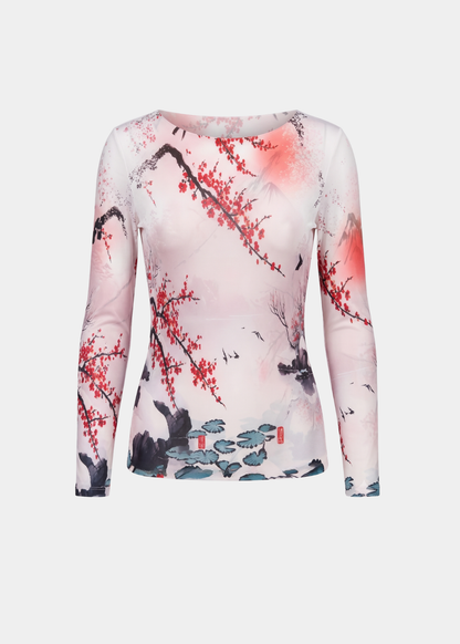Sakura Raw Edge Second Skin Top