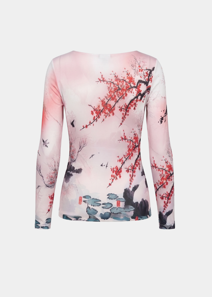 Sakura Raw Edge Second Skin Top