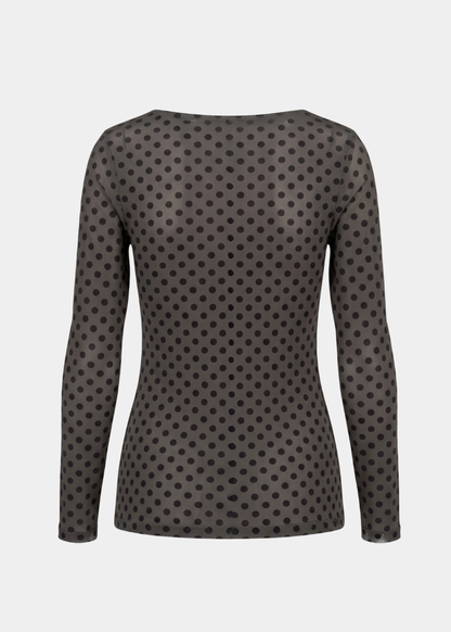 Classic Dot Raw Edge Second Skin Top