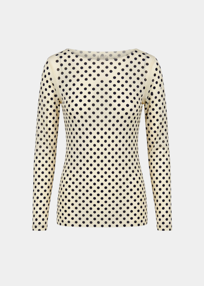 Classic Dot Raw Edge Second Skin Top