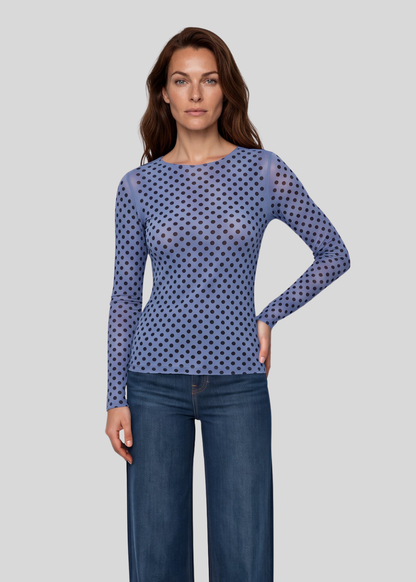 Classic Dot Raw Edge Second Skin Top