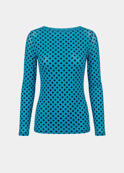 Classic Dot Raw Edge Second Skin Top