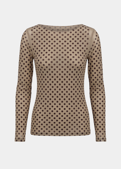 Classic Dot Raw Edge Second Skin Top