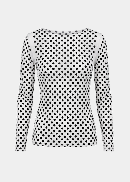 Classic Dot Raw Edge Second Skin Top