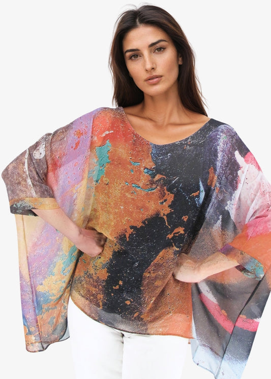 Capri Poncho in Rebel - In Stock