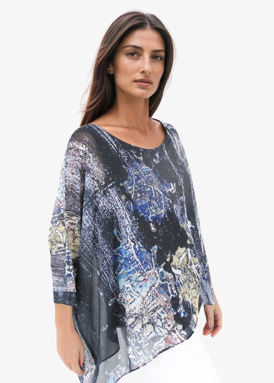 Capri Poncho in Nebula