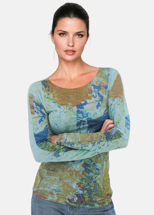 Ethereal Second Skin Raw Edge Top - In Stock