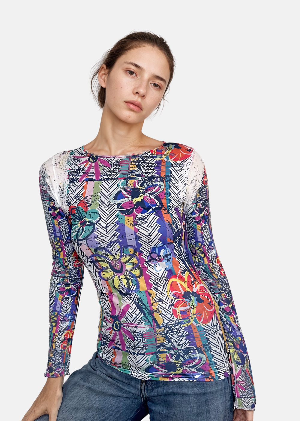 Be Happy Second Skin Raw Edge Top - In Stock