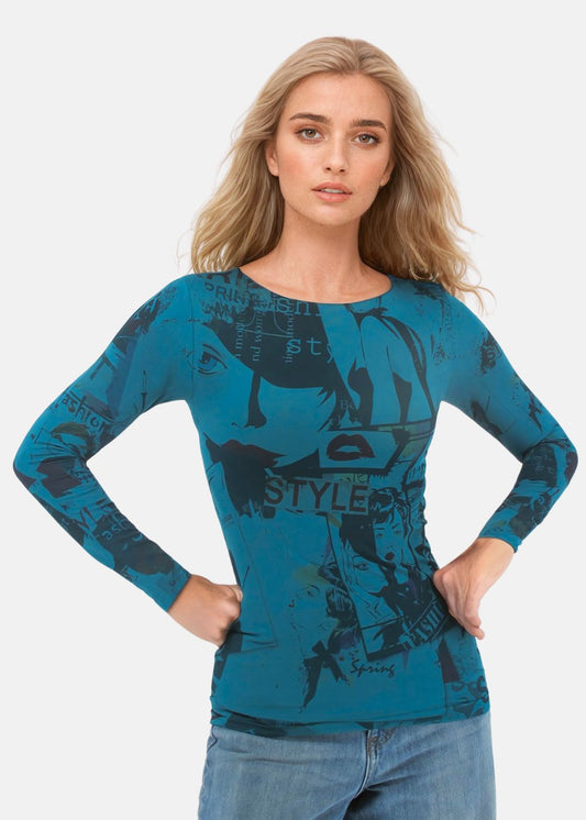 In Vogue Second Skin Raw Edge Top - In Stock