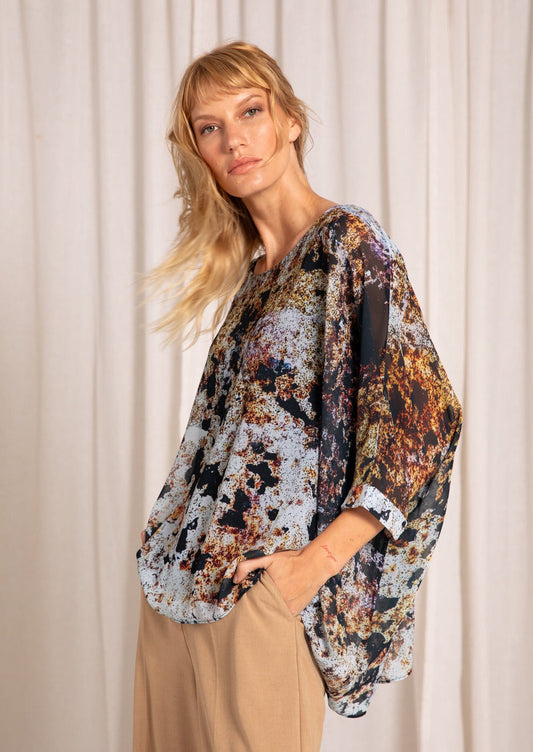 Capri Poncho in Gold Alloy - In Stock