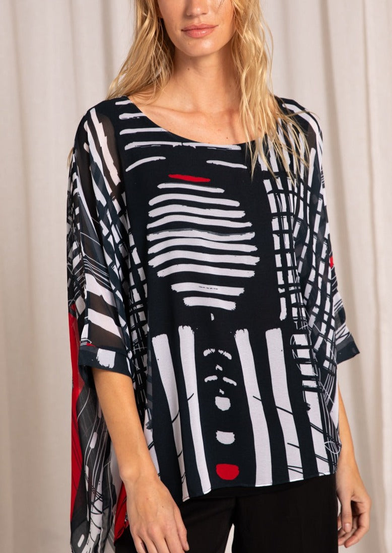 Capri Poncho in Frontier - In Stock