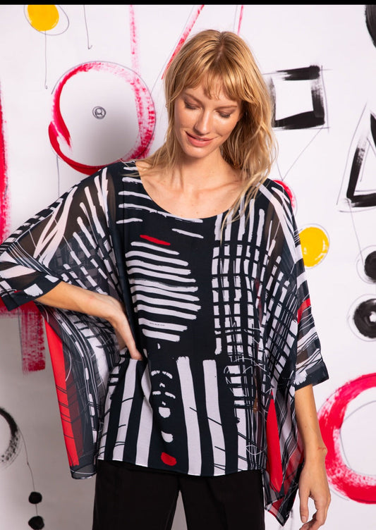 Capri Poncho in Frontier - In Stock