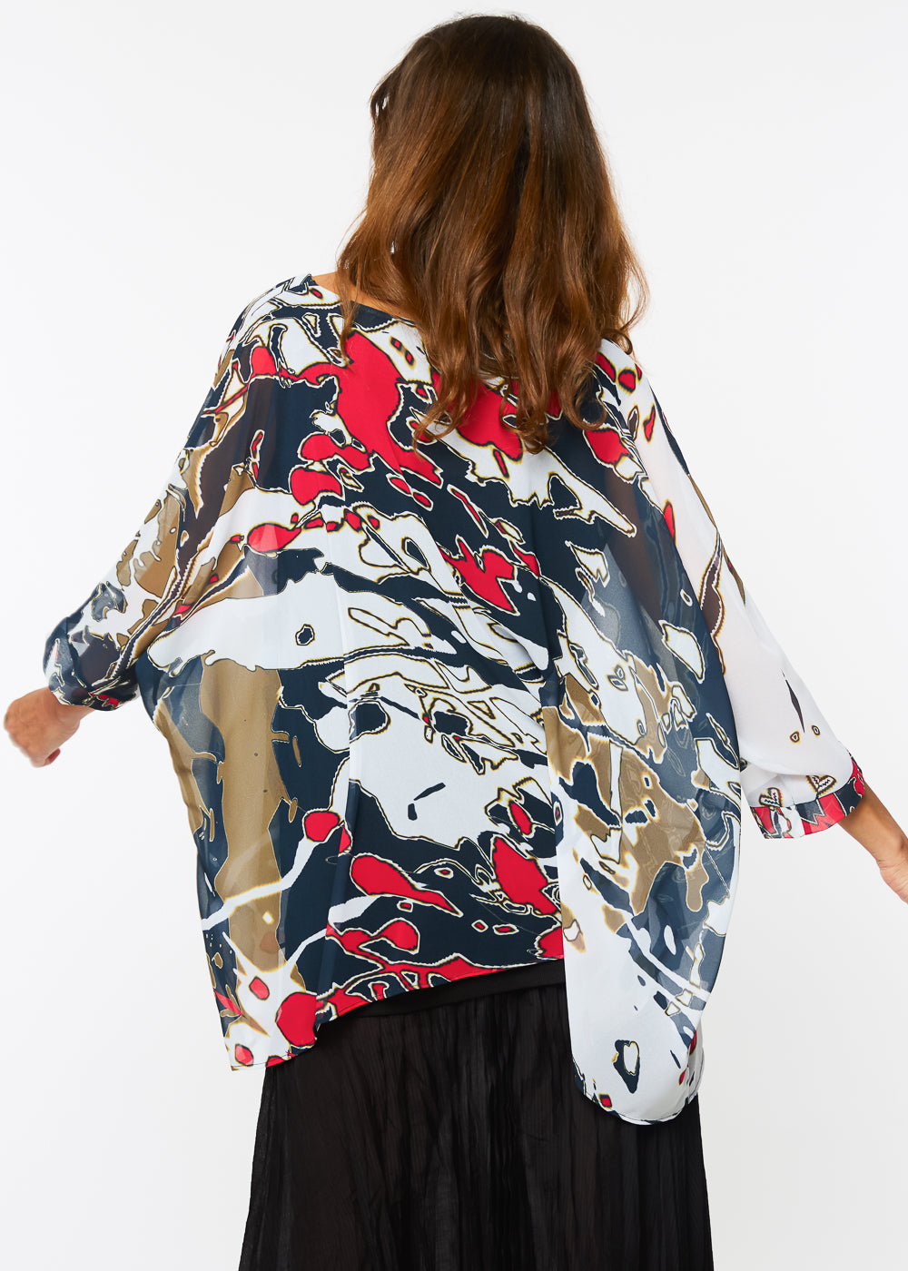 Capri Poncho in Drama - In Stock