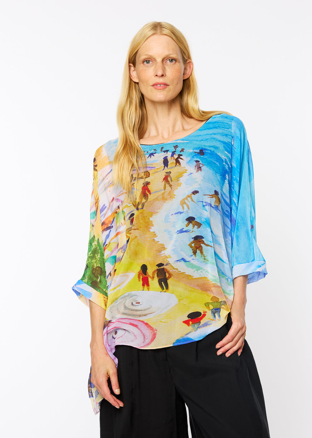 Capri Poncho in French Riviera - In Stock
