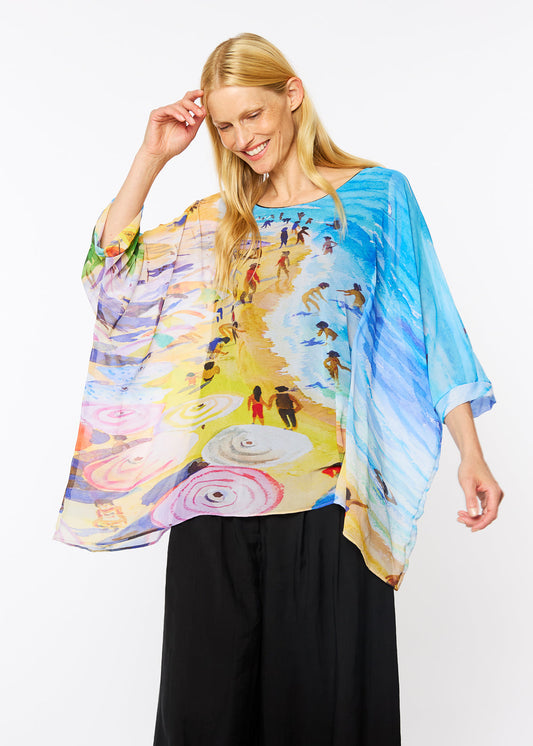 Capri Poncho in French Riviera - In Stock