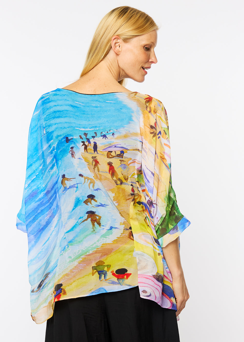 Capri Poncho in French Riviera - In Stock