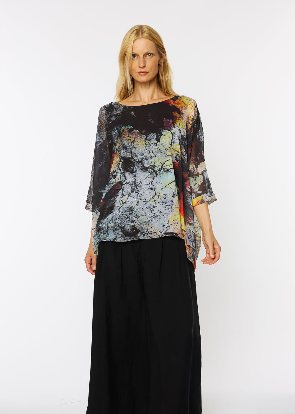 Capri Poncho in Obsidian