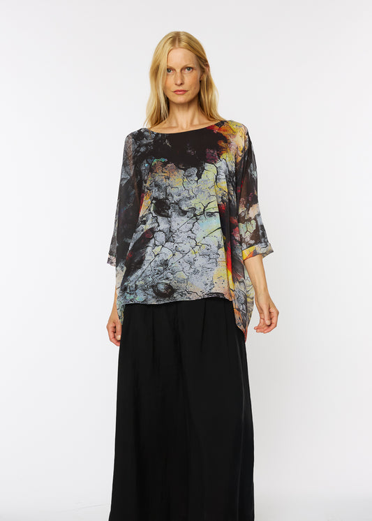 Capri Poncho in Obsidian