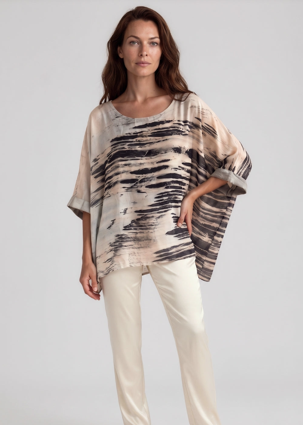 Capri Poncho in Here & There