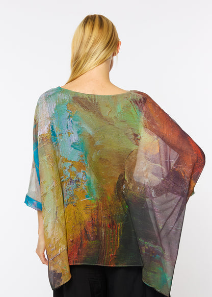 Capri Poncho in Sequoia
