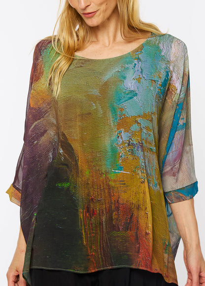 Capri Poncho in Sequoia