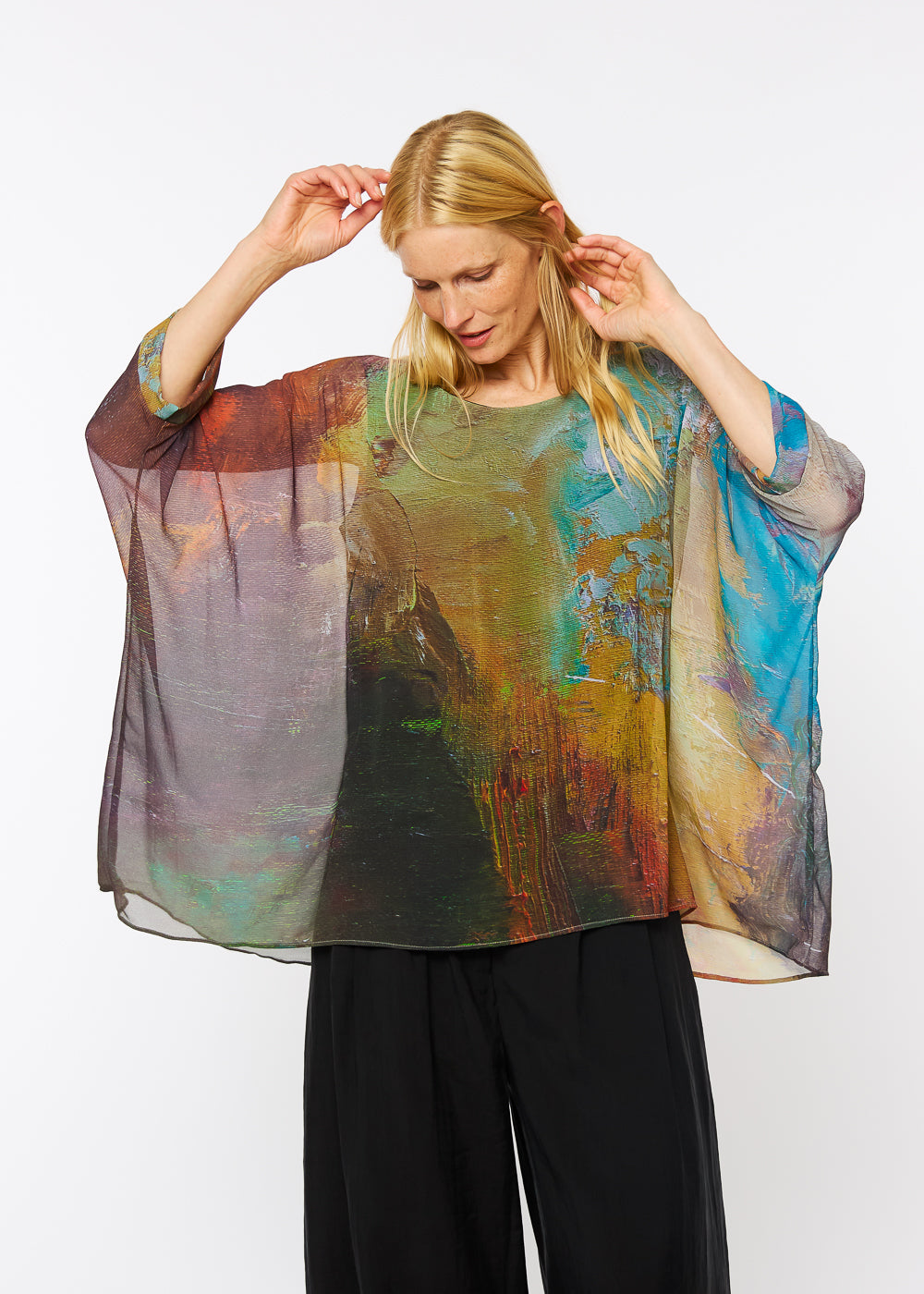 Capri Poncho in Sequoia