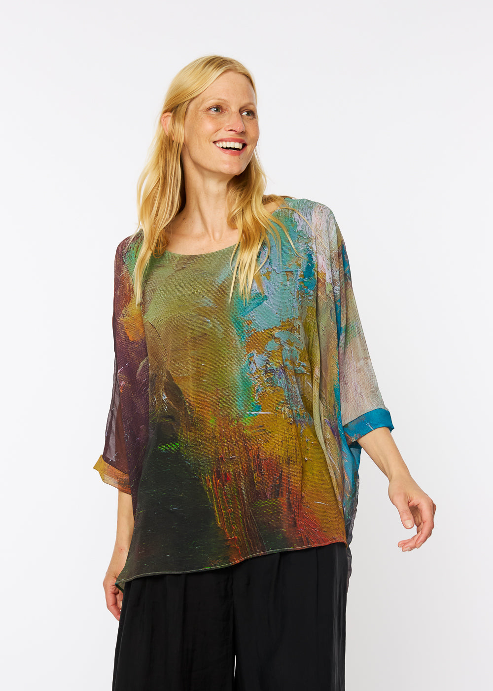 Capri Poncho in Sequoia