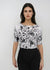 Florence Solid Double Sheer Short Sleeve Top - Prints