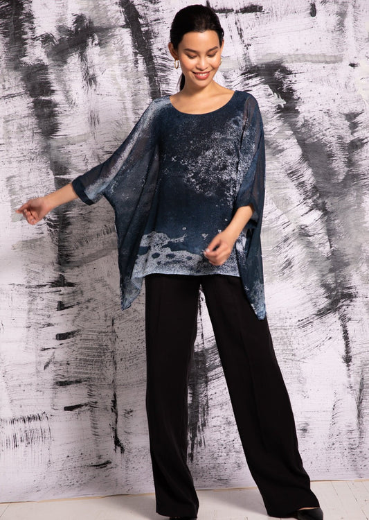 Capri Poncho in Silver Alloy - In Stock