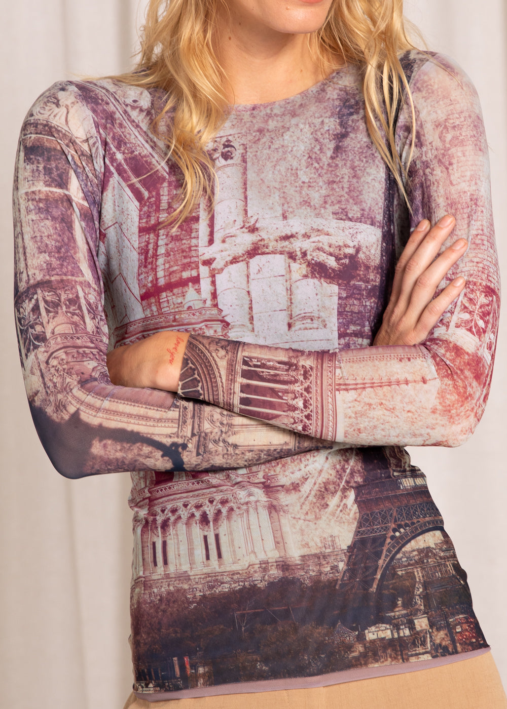 Paris Je T'aime - Florence Double Sheer Top - In Stock